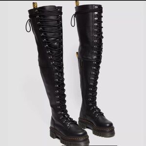 RARE Dr. Martens AUDRICK 22-EYE EXTREME LACE KNEE HIGH PLATFORM NWTS